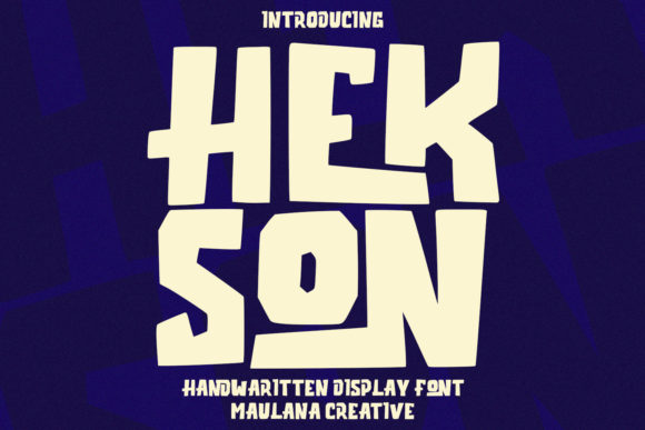 Hekson: A Playful Block Handwritten Font for Modern Design